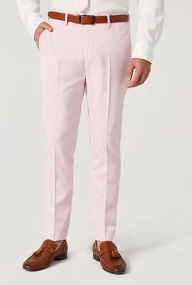 Mens Light Pink Tailored Suit Pant